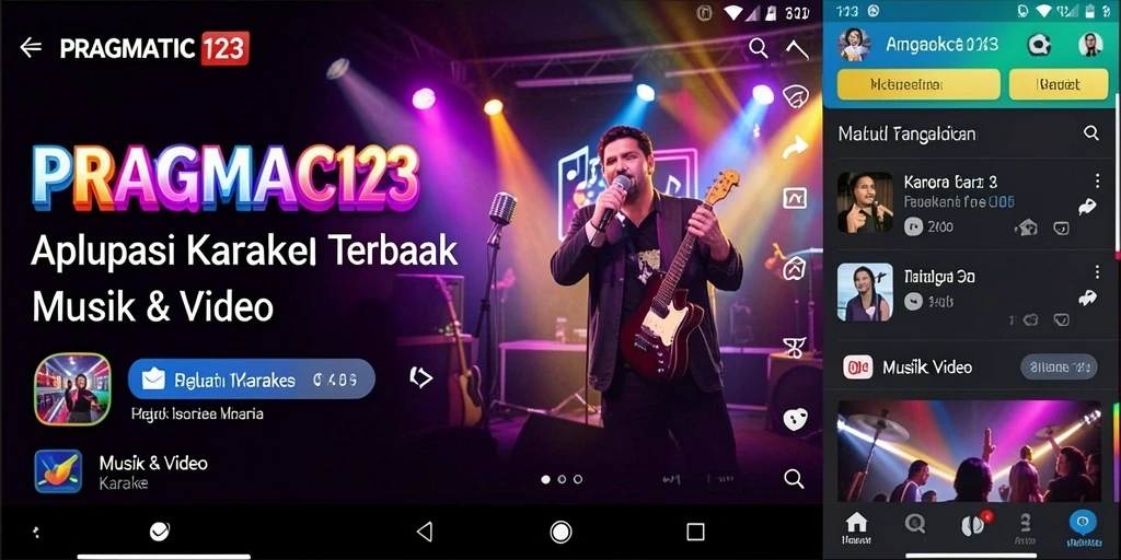 Antarmuka aplikasi PRAGMATIC123 yang menarik untuk karaoke.