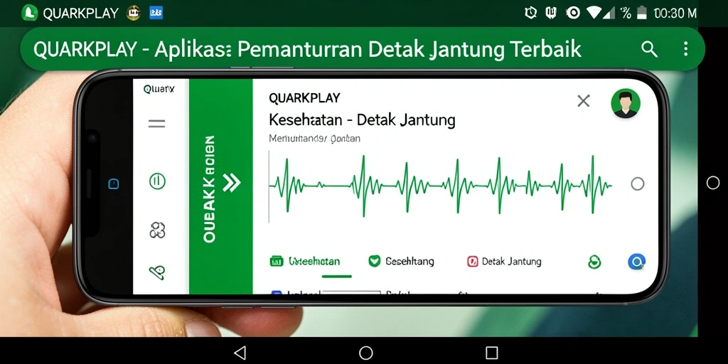 Antarmuka aplikasi QUARKPLAY yang menarik dan fungsional untuk detak jantung.