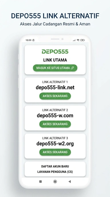 Tampilan link alternatif depo555