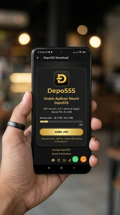 Tampilan halaman APK depo555