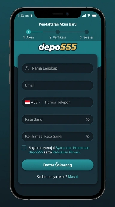 Tampilan halaman daftar depo555